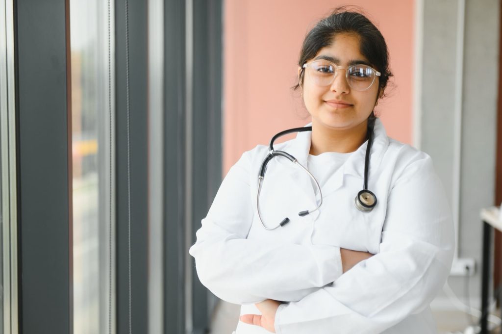 doctor in white coat